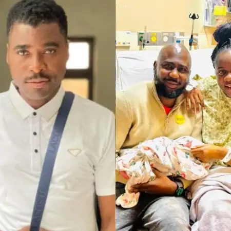 Ibrahim Chatta Rejoices As Olayinka Solomon Welcomes First Child With Hubby