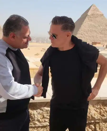 Global Rock Star Bryan Adams and Family Visit Giza Pyramids
