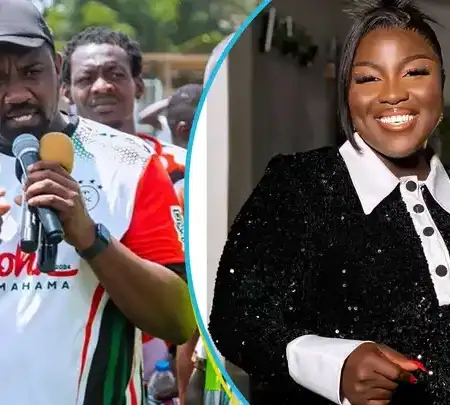 John Dumelo Makes Funny Faces As MC Yaa Yeboah Explains Why She Was No Longer An NPP Supporter