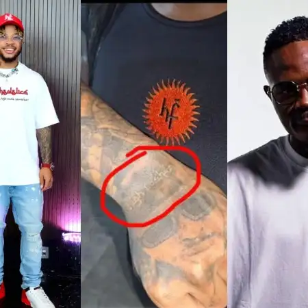Mixed Reactions As Poco Lee Tattoos Rahman Jago’s Fashion Brand On His Hand