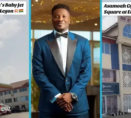 Video Of Asamoah Gyan's Giant Baby Jet Square Trends On Social media
