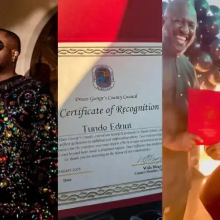 Tunde Ednut Bags ‘Certificate of Recognition’ From The Most Populous Black County in America