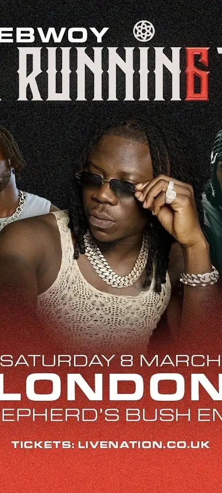 Stonebwoy names AratheJay and Fameye for UP & RUNNIN6 Tour in London